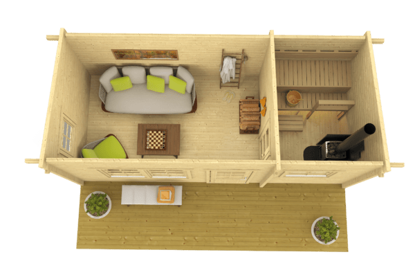 Moderni Pihasauna 26 17,3m2