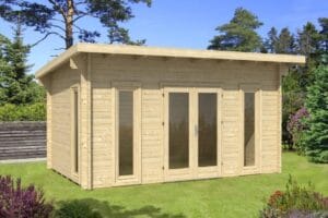 Aiamaja Oklahoma, uks ja aknad klaaspaketiga 13,5m2