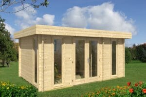 Aiamaja Oriental 5, uks ja aknad klaaspaketiga 15m2