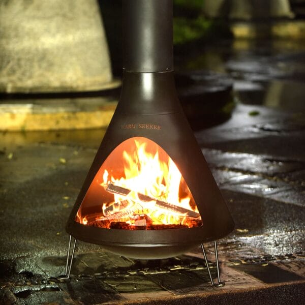 Välikamin-tulease WARM SEEKER D70xH171cm, must